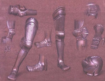 Studie af rustning, nr. 1 (kridt) af Evelyn De Morgan