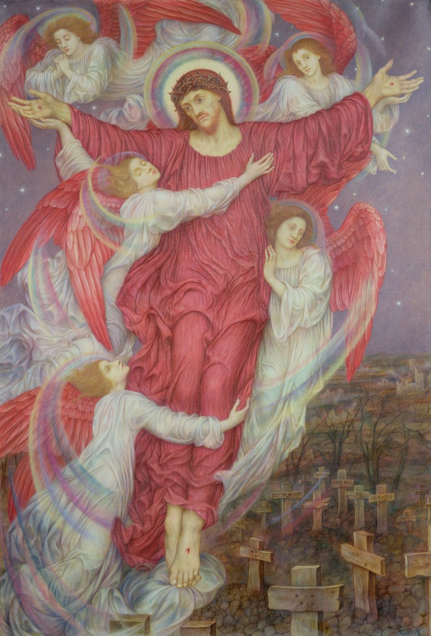 Røde Kors (Allegory of Flanders War Graves), c.1916 af Evelyn De Morgan