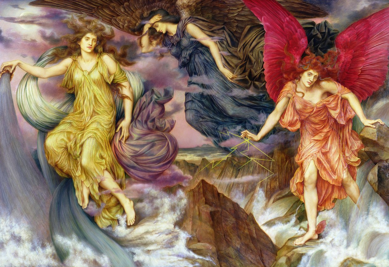 Stormånderne, 1900 af Evelyn De Morgan