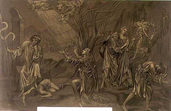 The Valley of Shadows, ca. 1899 (pastel, kridt på papir) af Evelyn De Morgan