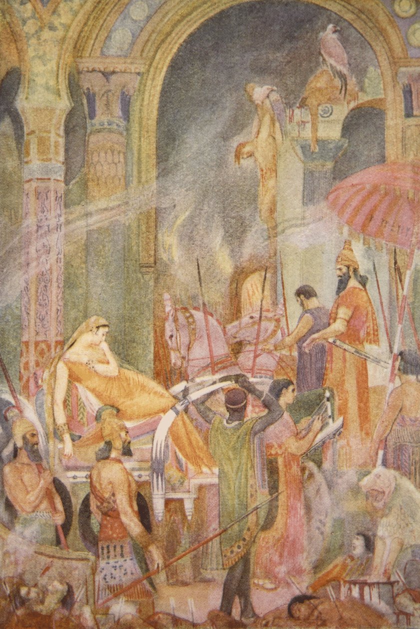 Capture of Sarrapanu af Tiglath-Pileser II, illustration fra 