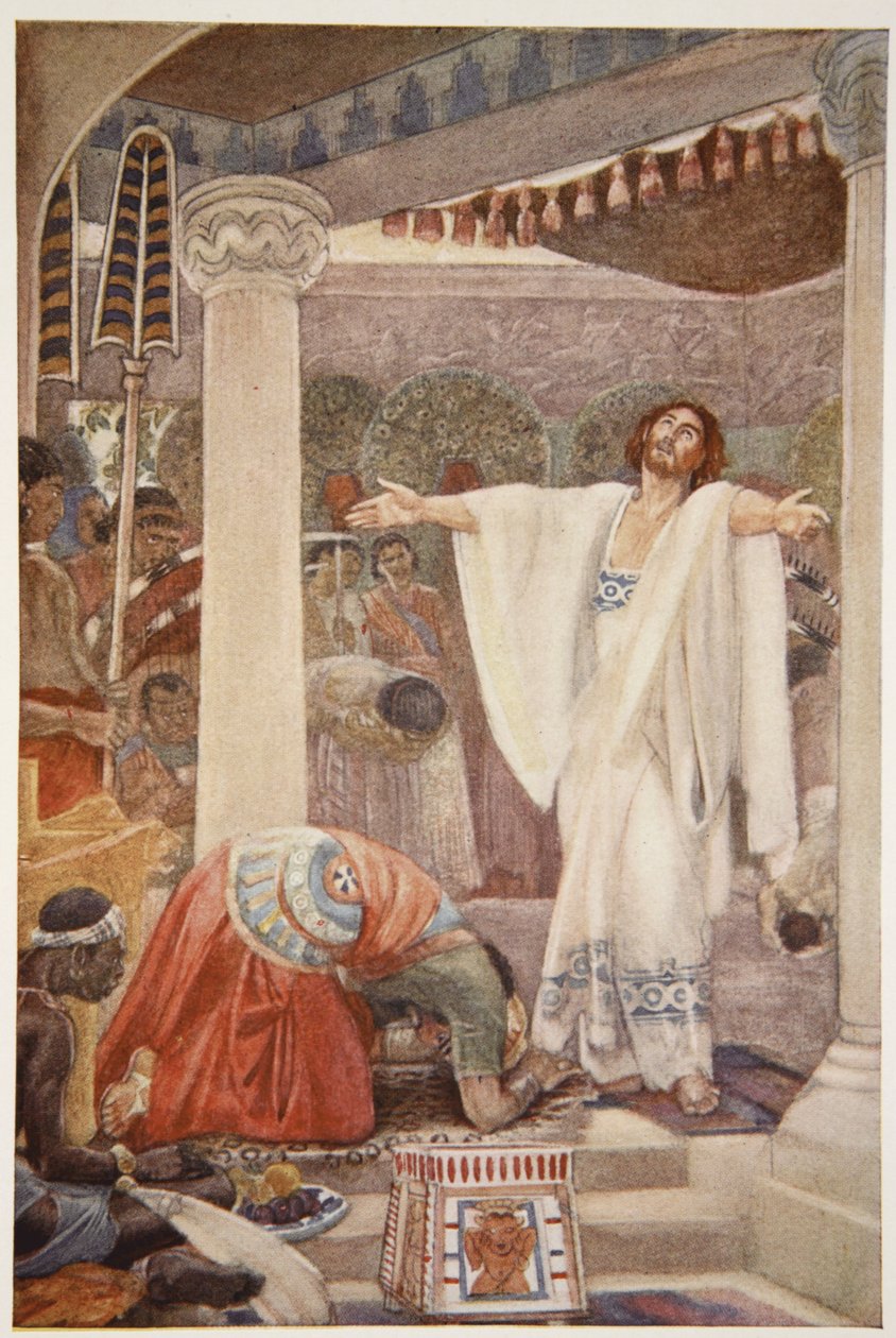 Daniel fortolker Nebukadnezars drøm, illustration fra 