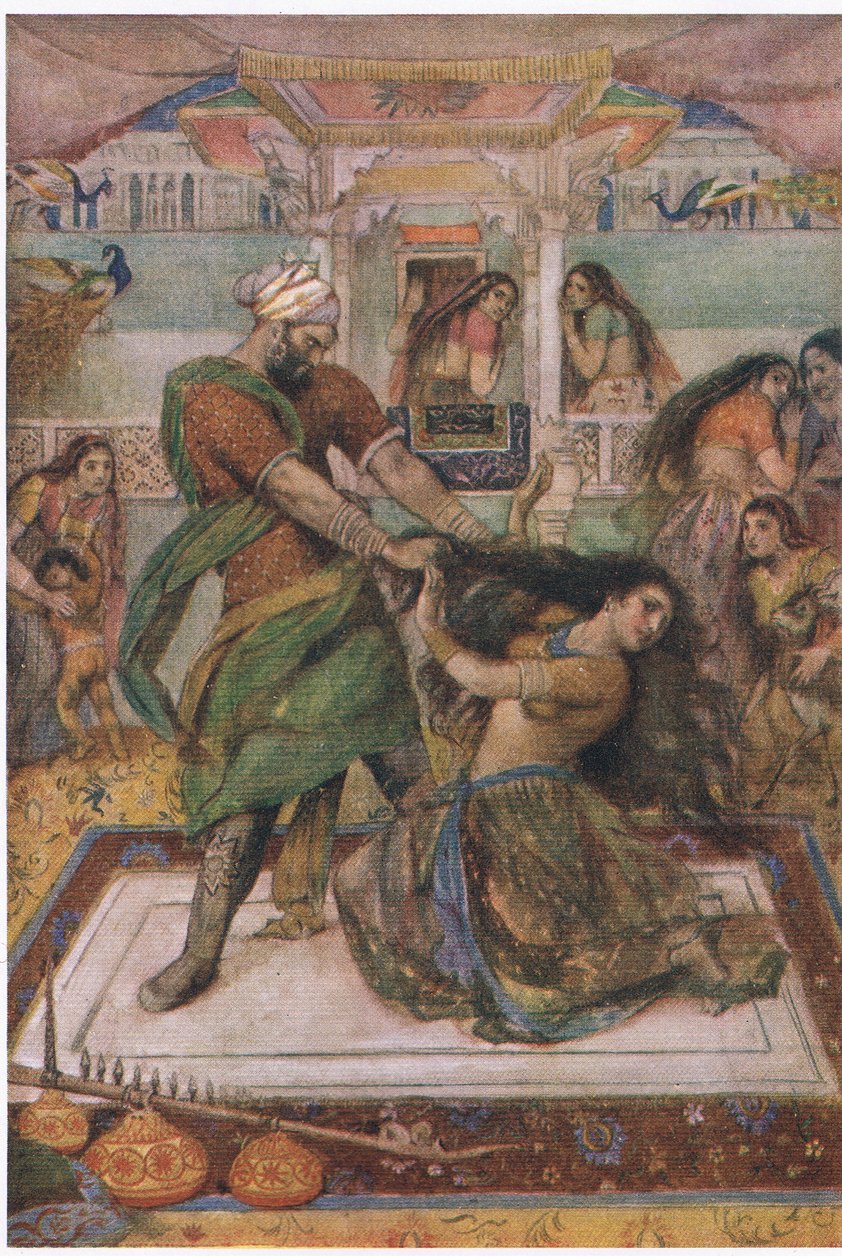 Draupadi slæbte fra sit kammer af Evelyn Paul