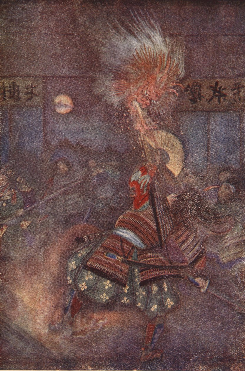 Raiko Slays the Goblin of Oyeyama, illustration fra 