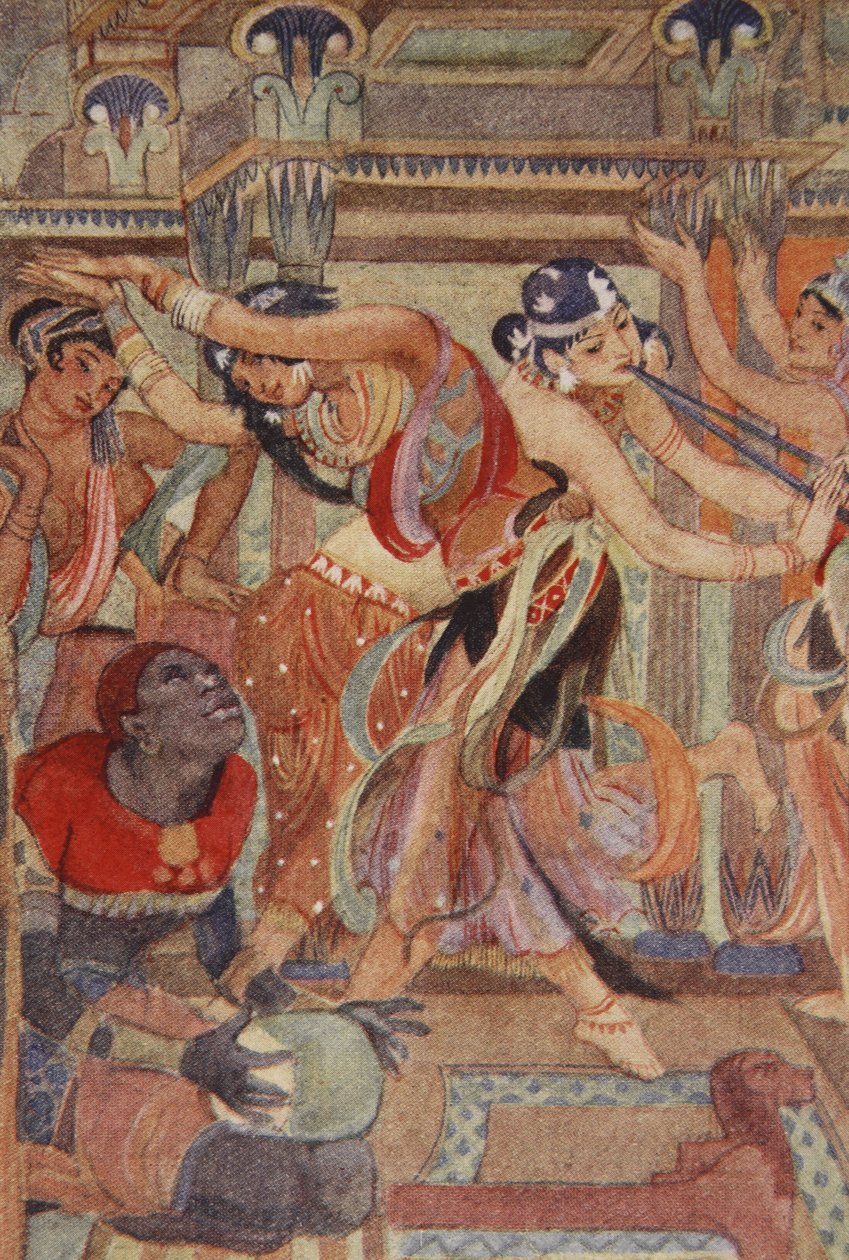 Gudinderne som dansepiger, illustration fra 