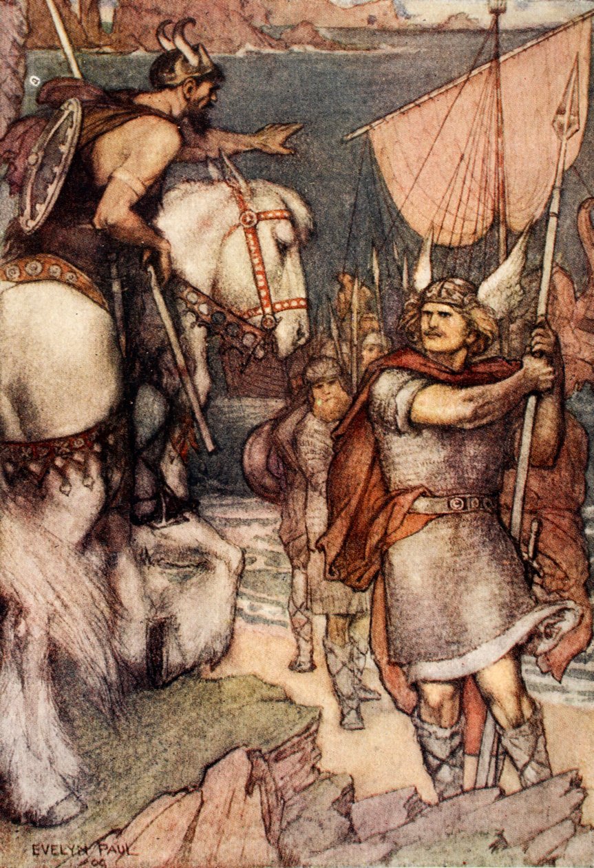 Warden udfordrer Beowulf af Evelyn Paul