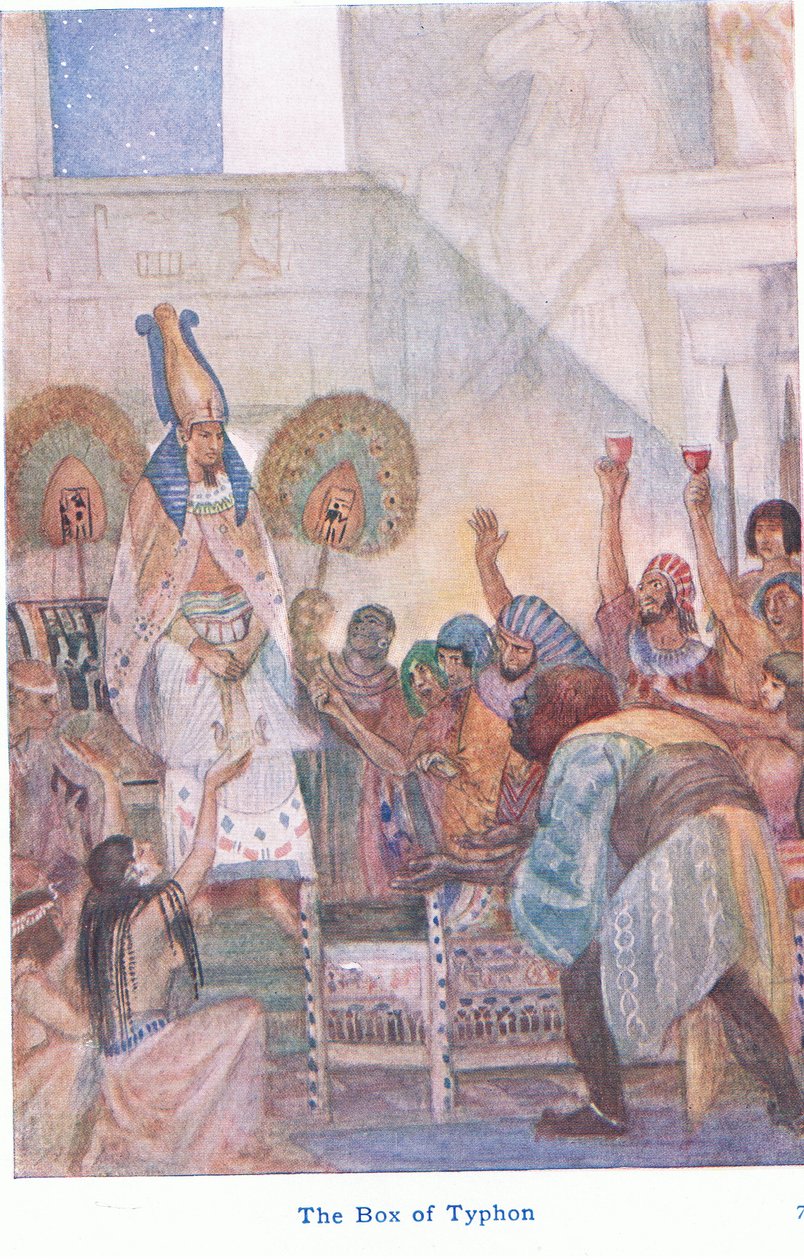 Æsken med Typhon (farve litho) af Evelyn Paul
