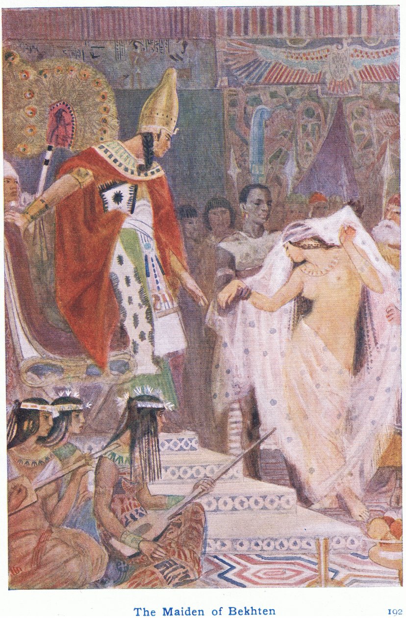 Jomfruen af Bekhten (farve litho) af Evelyn Paul