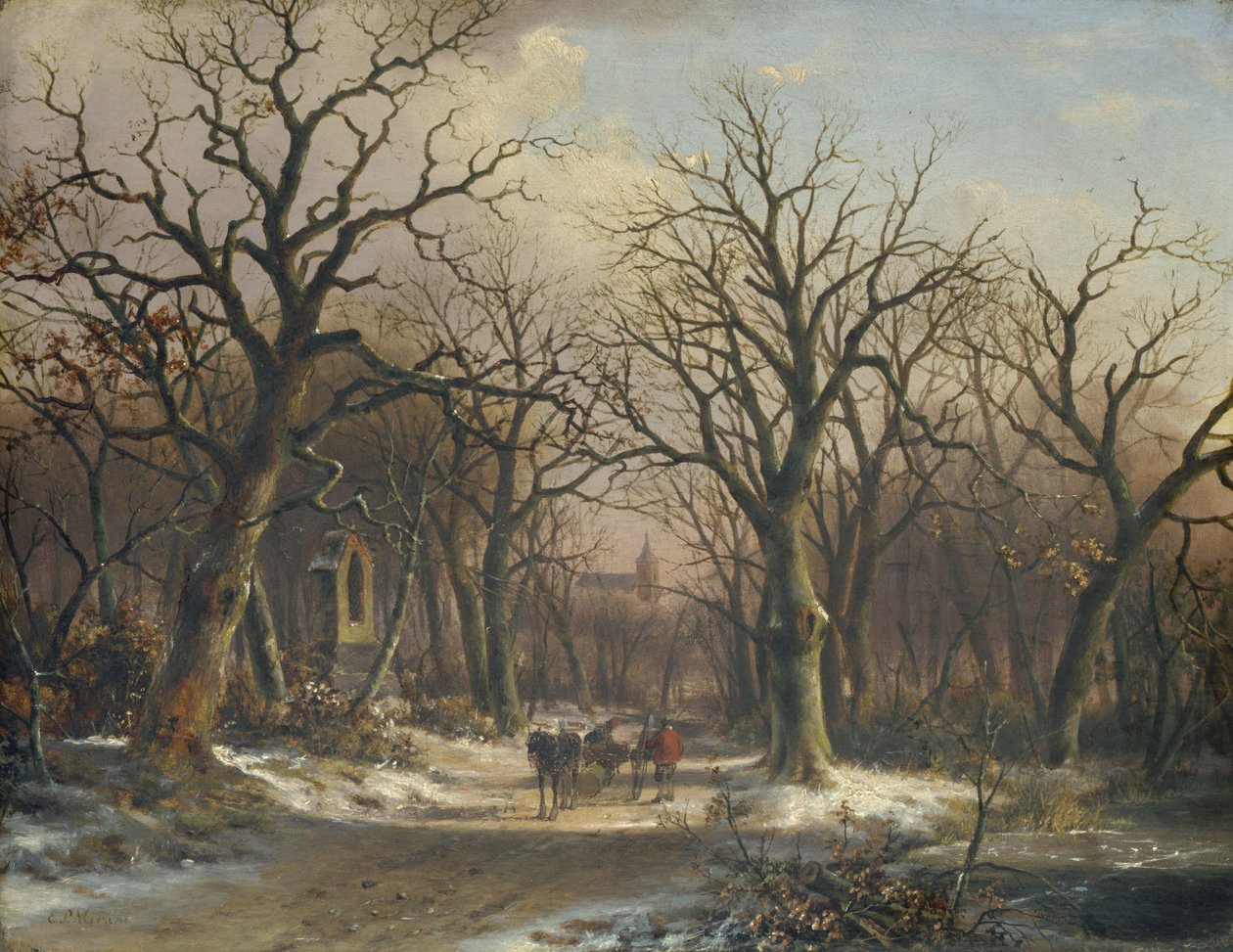 Vinterlandskab af Everadus Benedictus Mirani