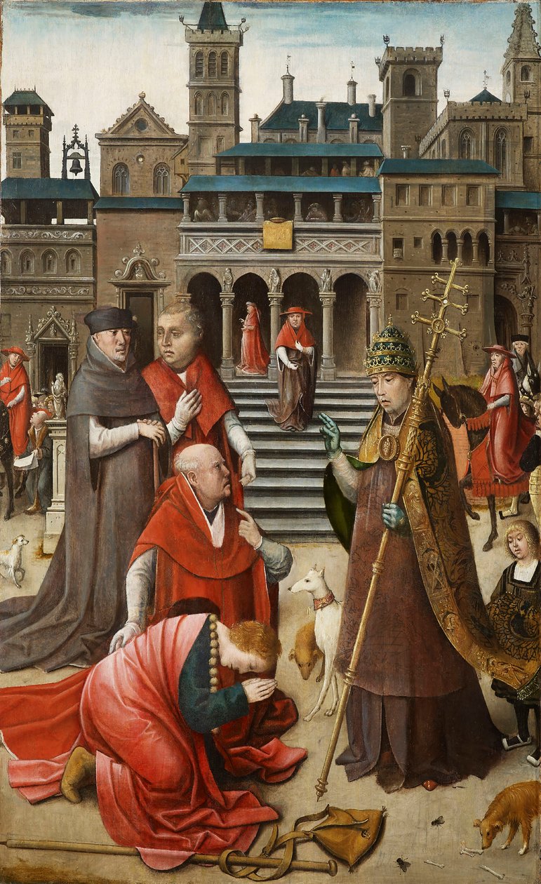 Scene fra Saint Rochs liv, 1517. af Everaert Orley