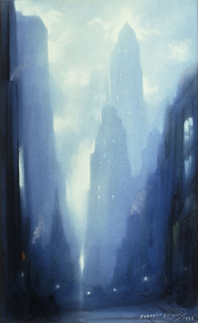 New York om natten af Everett Shinn