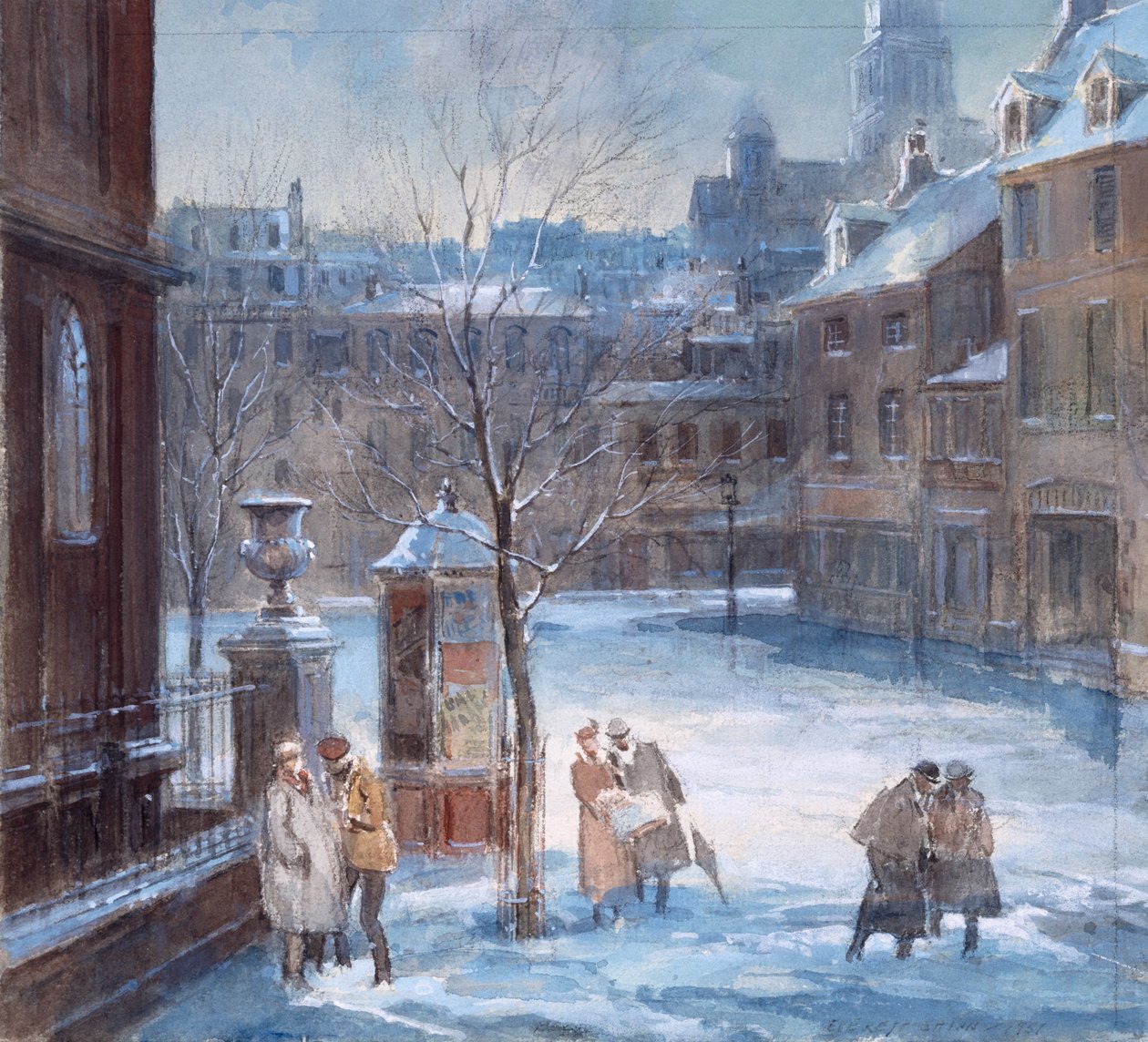 Gadebillede i Paris af Everett Shinn
