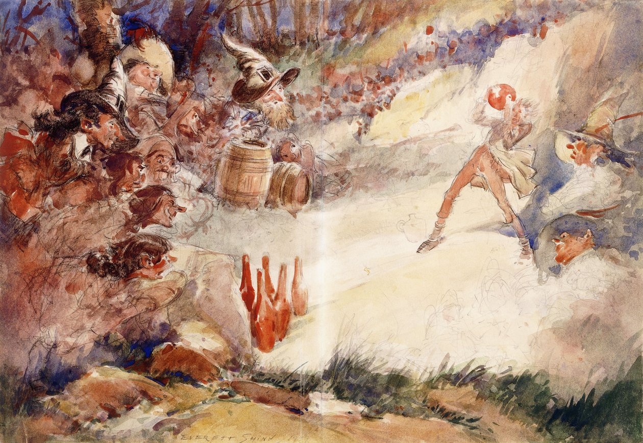 Bowling-spillet af Everett Shinn