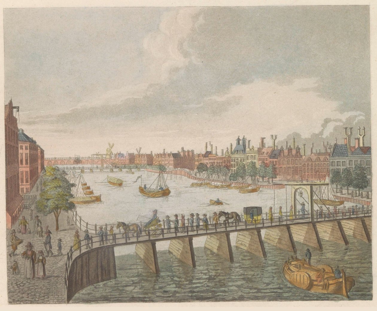 Udsigt over Binnen-Amstel, ca. 1810-1813 Vue de l