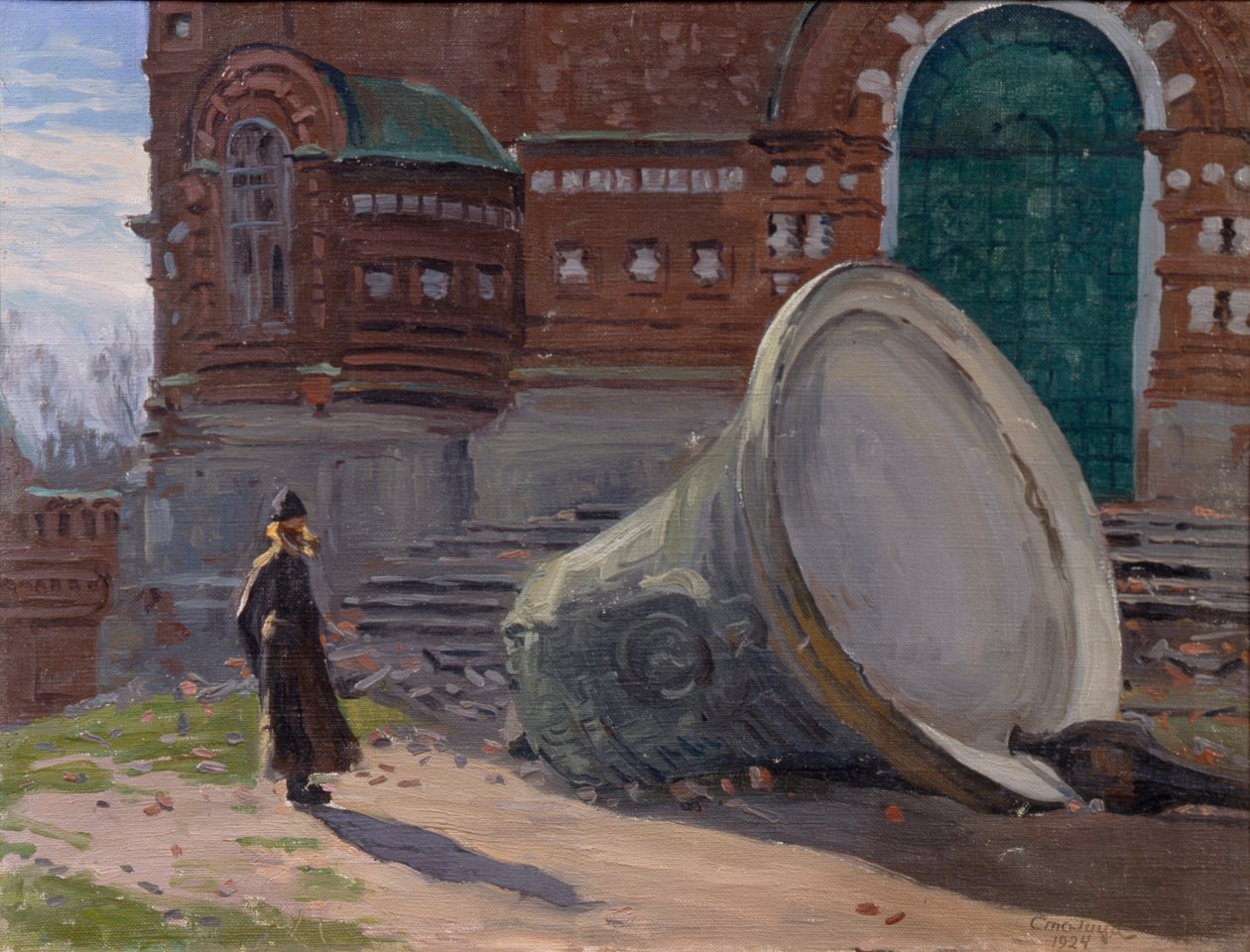 Kirkeklokkernes ødelæggelse, 1924 af Evgeni Ivanovich Stolitsa