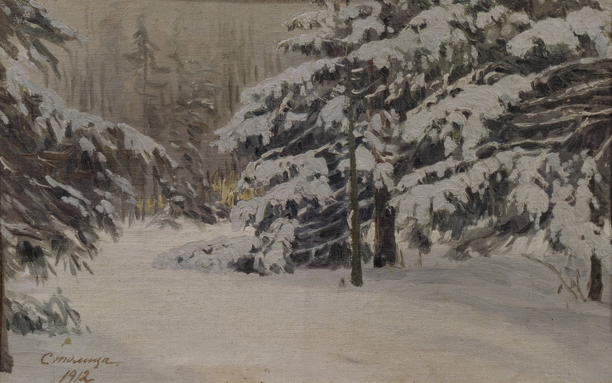 Vinter på øerne Sankt Petersborg, 1912 af Evgeni Ivanovich Stolitsa
