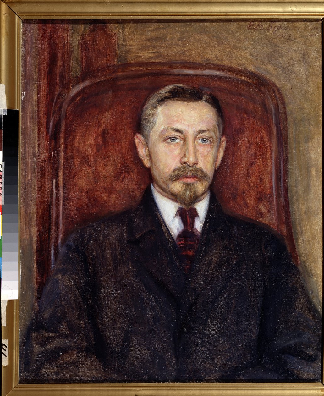 ""Portræt af forfatteren Ivan A. Bunin (1870-1953)"" Maleri af Evgeni Iosifovich Bukovetsky (1866-1948) 1919 State Art Museum, Odessa af Evgeniy Iosipovich Bukovetsky
