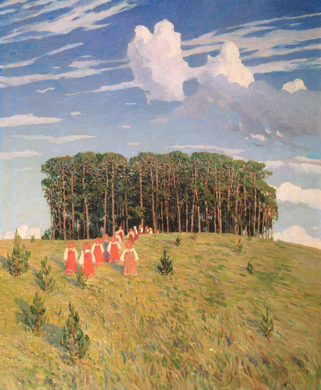 Slavisk fest, 1911 af Evgeny Ivanovich Stolista