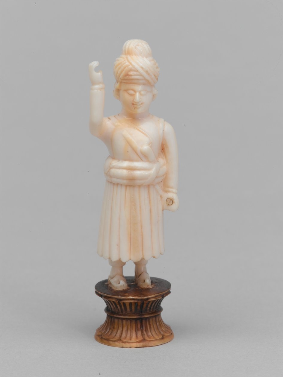 Sort bonde, skakbrik, Indien, 1820 ca af Evremond de Berard