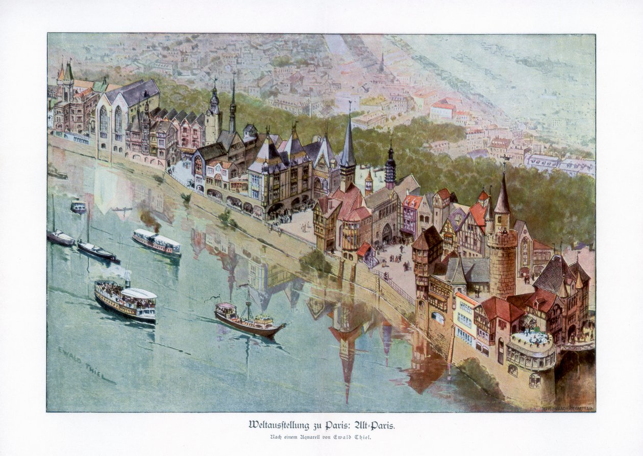Gamle Paris, Paris verdensudstilling, 1889, 1900. af Ewald Thiel