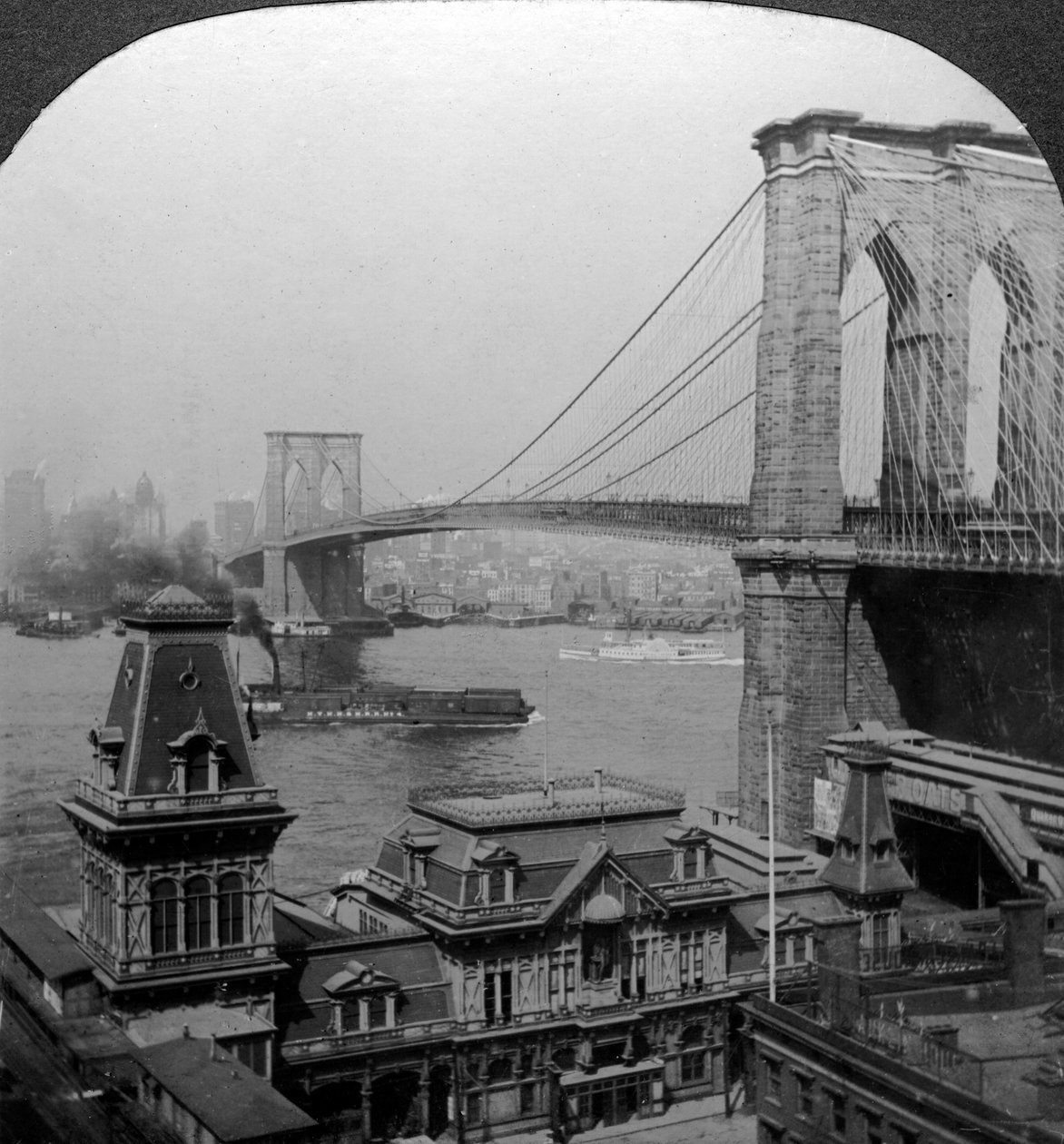 Brooklyn Bridge, New York, USA. af Excelsior Stereoscopic Tours