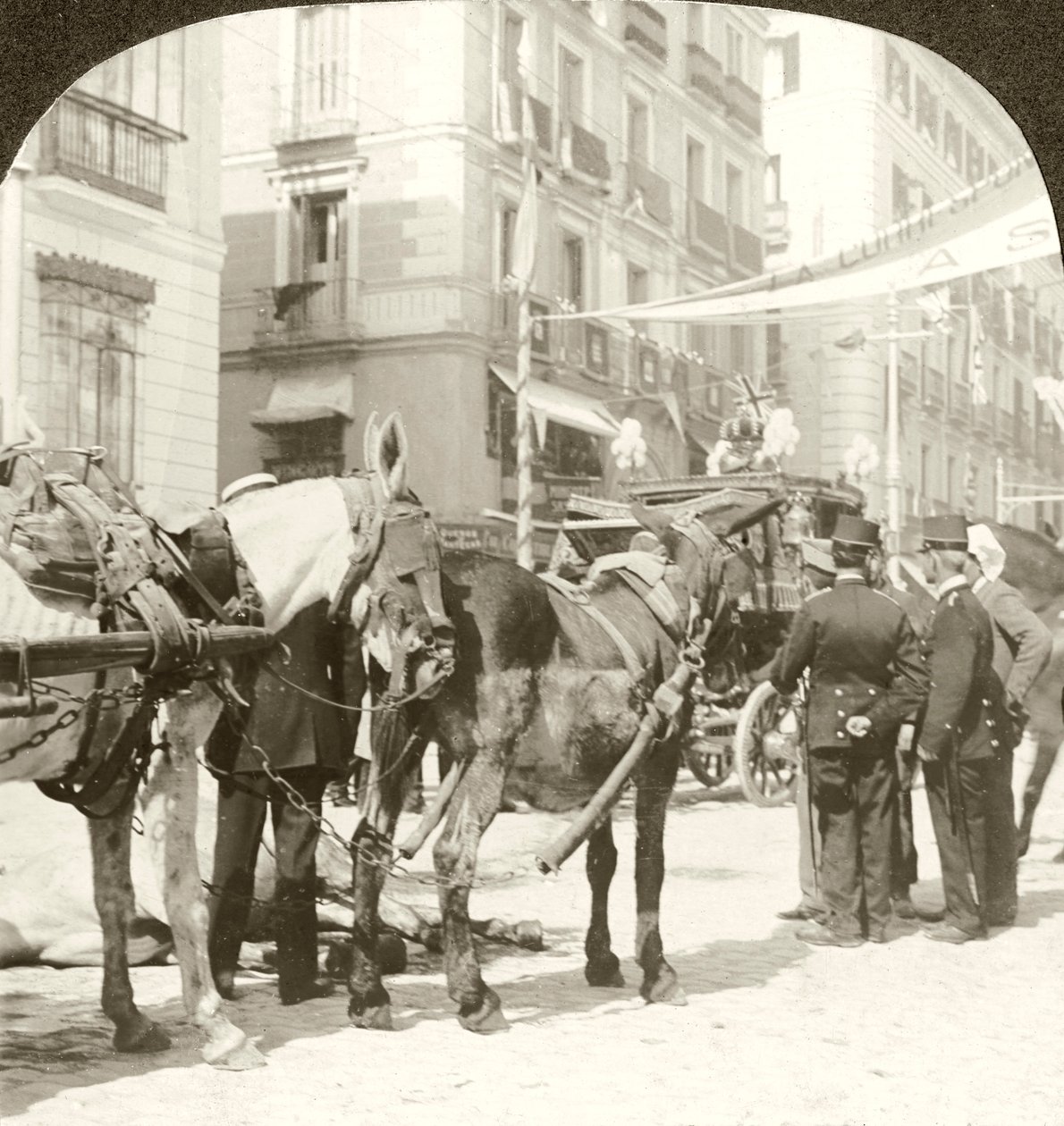 Statstræner, Calle Mayor, Madrid. af Excelsior Stereoscopic Tours