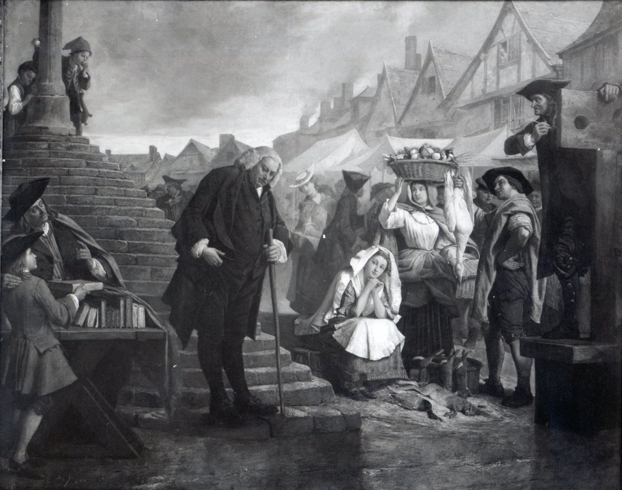Dr. Johnson gør bod på markedspladsen i Uttoxeter, 1869 af Eyre Crowe