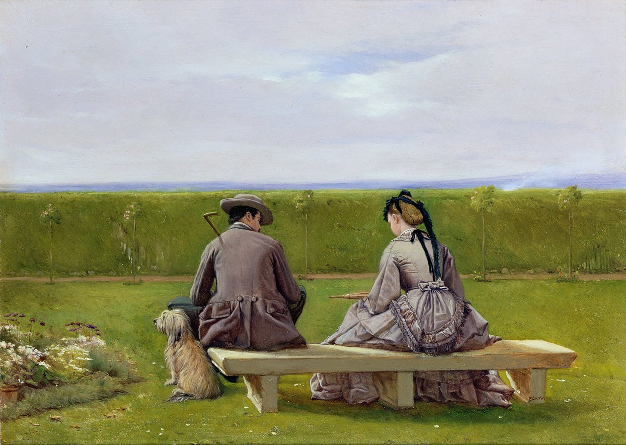 Bænken ved havet (bestyrelse) af Eyre Crowe
