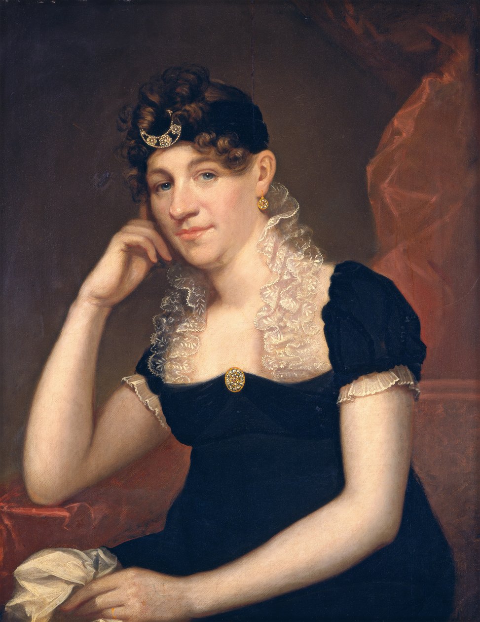 Maria Gansevoort Melvill (Mrs Allan Melvill), ca. 1815 (olie på træ) af Ezra Ames