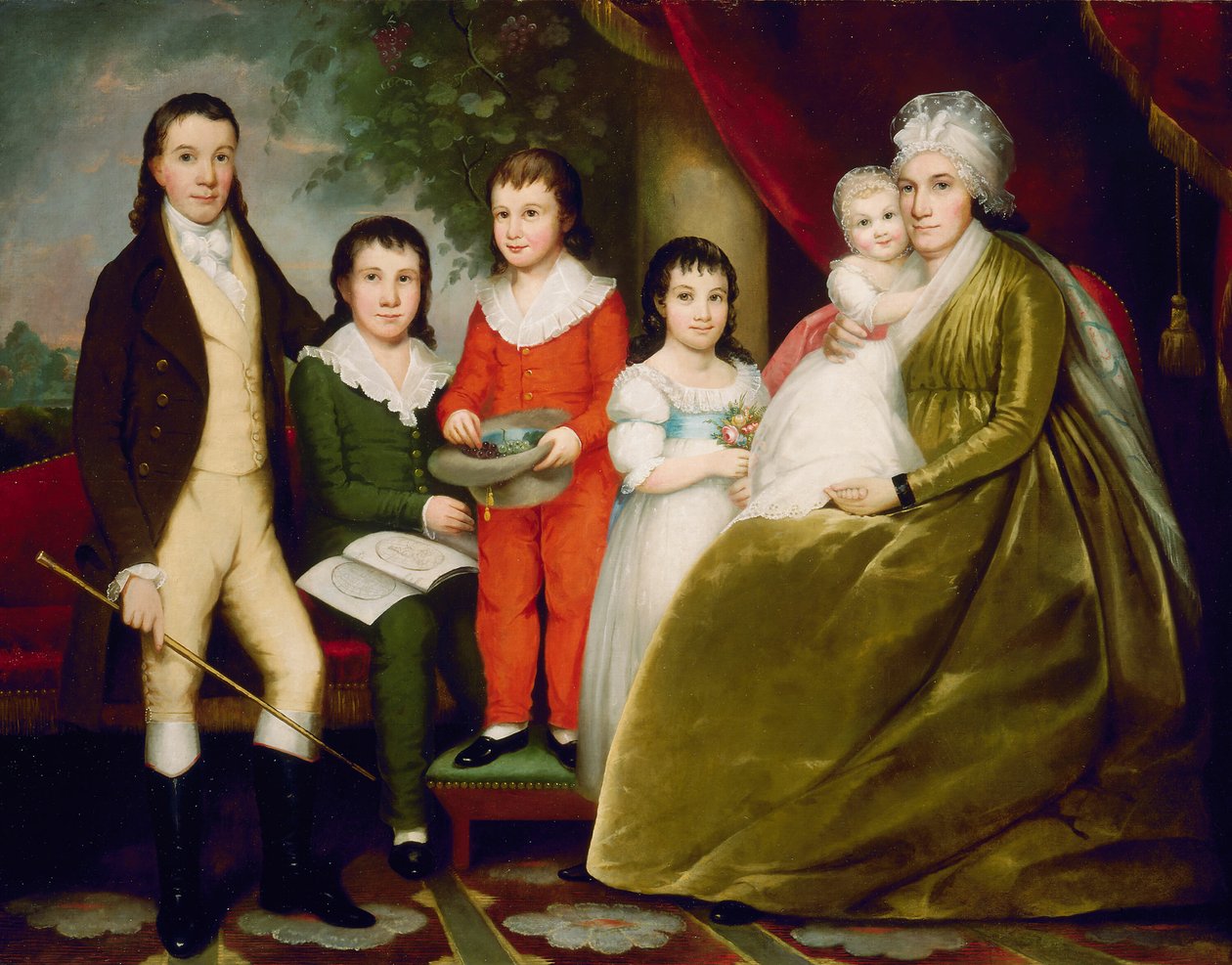 Fru Noah Smith og familie af Ezra Ames