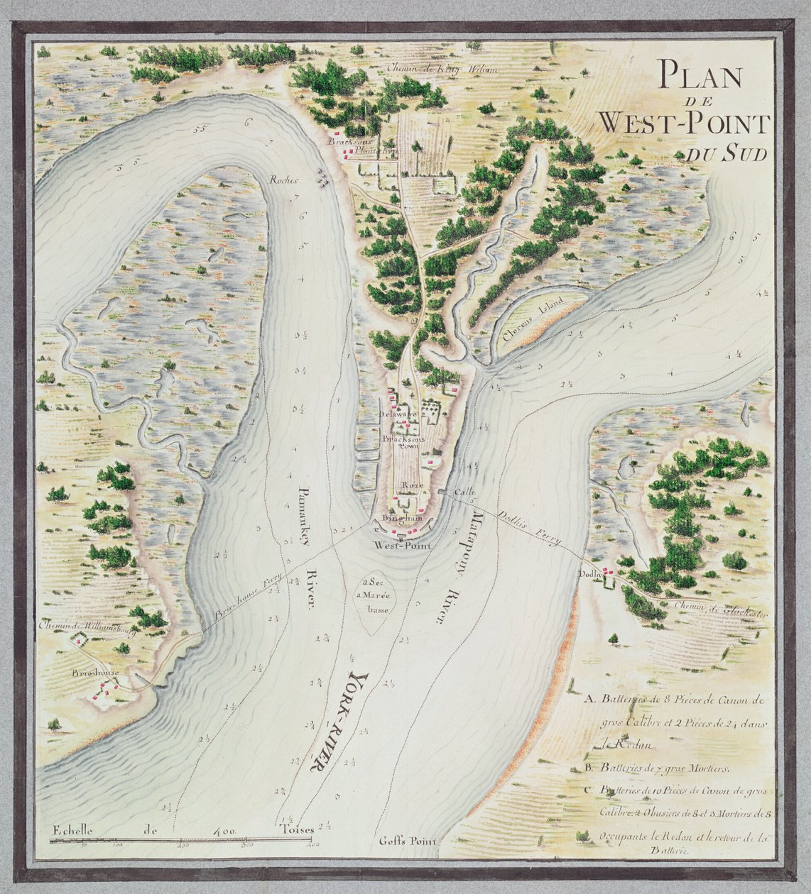 Kort over South West-Point, Virginia, fra 