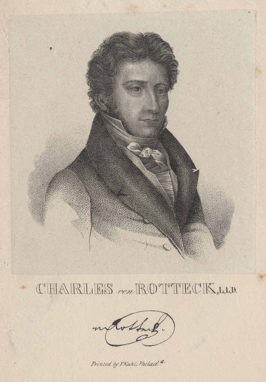 Charles von Rotteck, L.L.D., 1843 af F. Kuhl