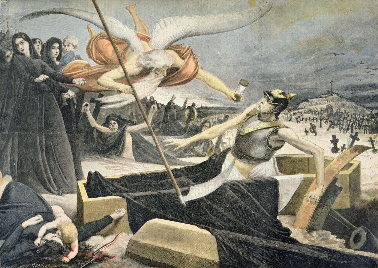 Bismarcks død, illustration fra det illustrerede supplement til Le Petit Journal, 14. august, 1898 af F. L. and L. Royer Meaulle