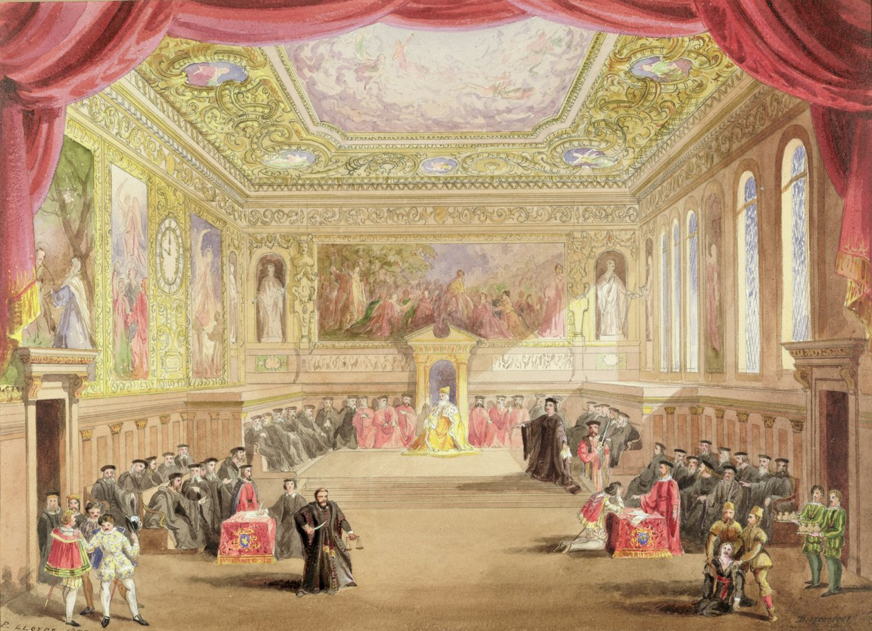 The Trial, Act IV, Scene I fra Charles Keans produktion af 