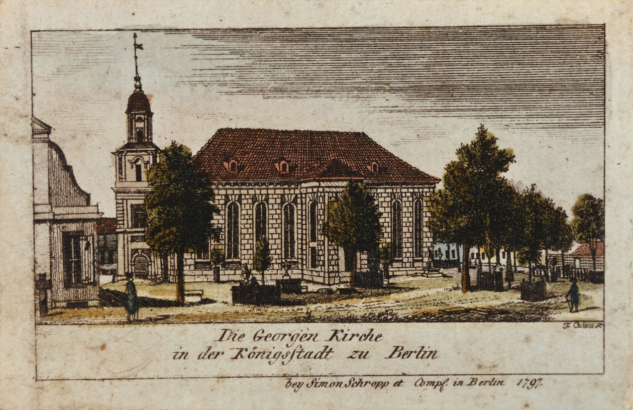 St. George-kirken i Königsstadt, Berlin, 1797 af F.A. Calau