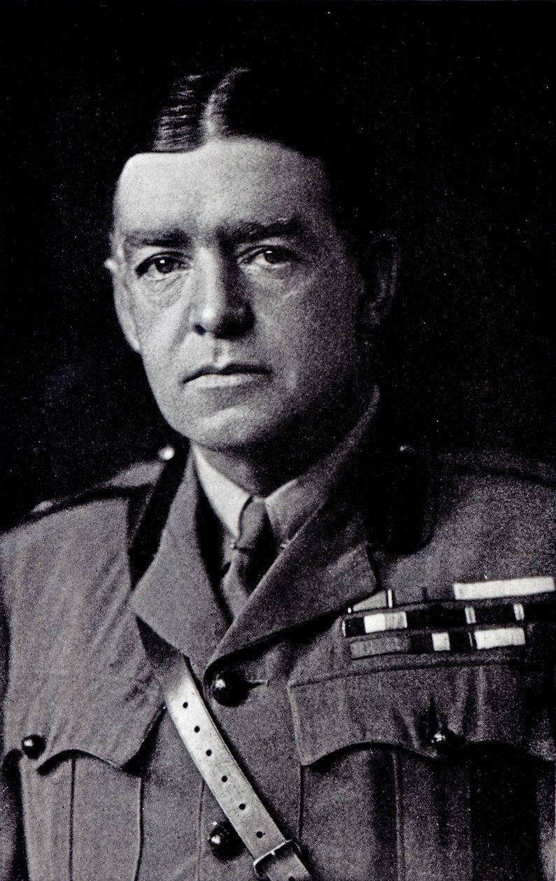 Major Sir Ernest Shackleton, 1918 (bw foto) af F.A Swaine
