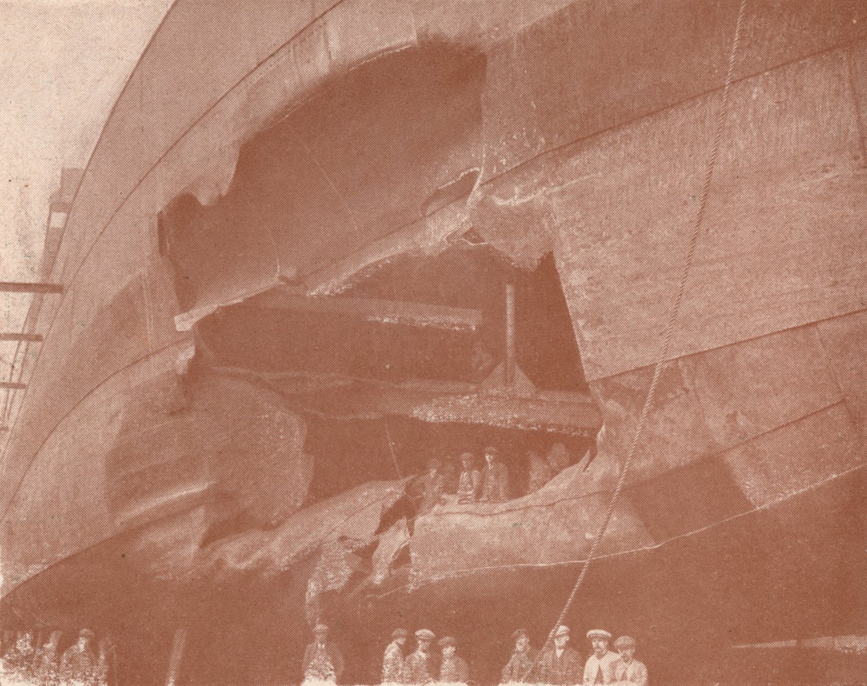 Den dødelige virkning af en torpedo, c1917 1919 af FC Coleman
