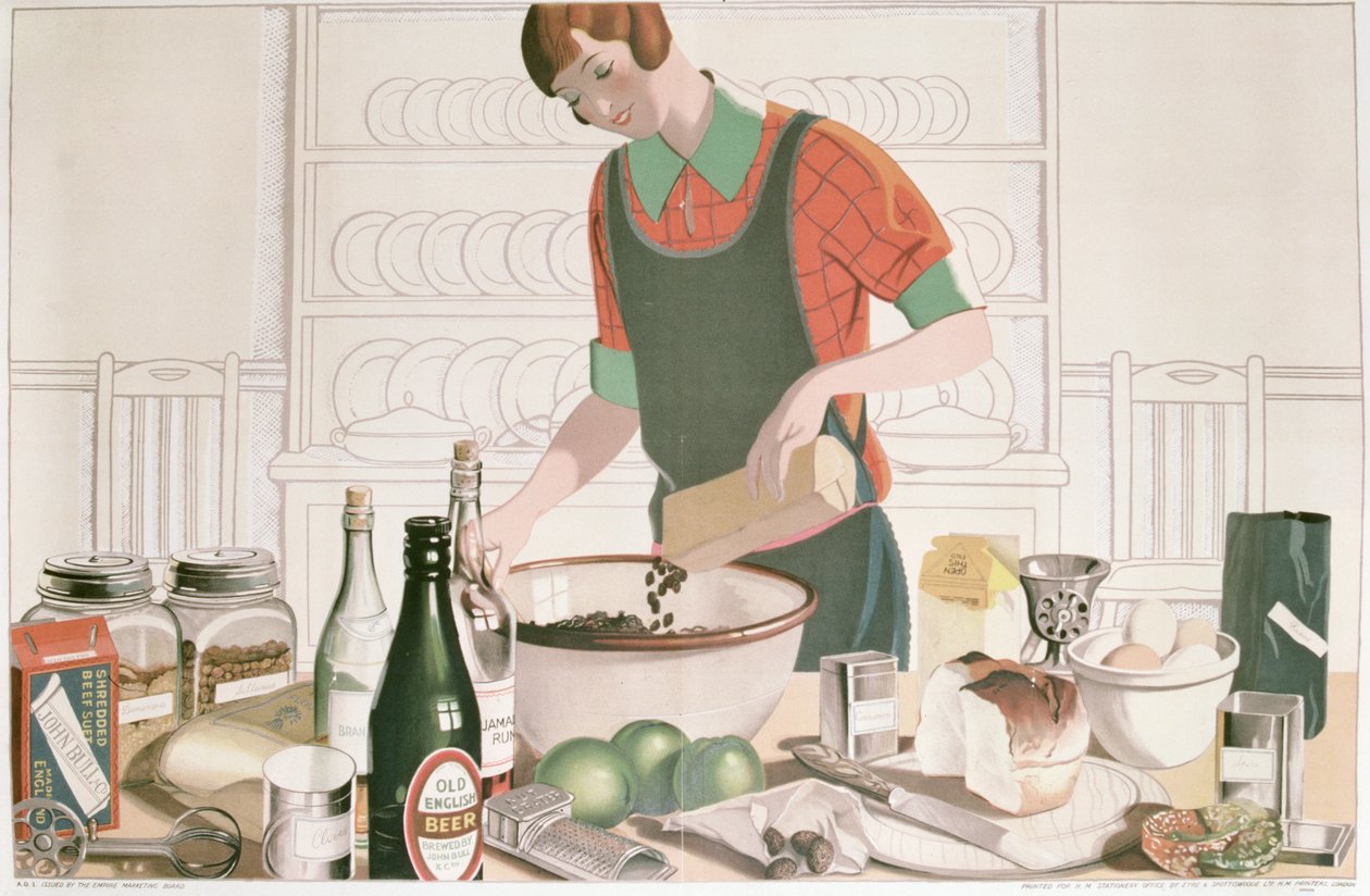 The Christmas Pudding, plakat 1928 (litografi) af F.C. Harrison
