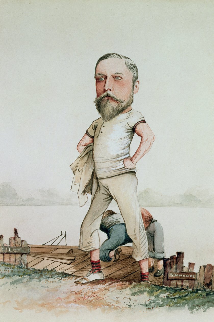 En rotype, karikatur af Edward VII (1841-1910) 1880 af F.H. Manby
