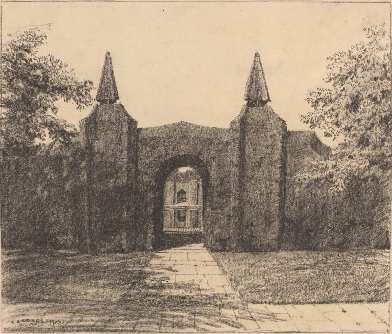 Topiær buegang af F.L. Griggs