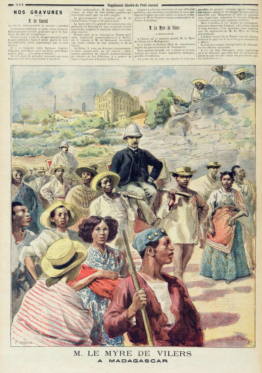 M. le Myre de Vilers i Madagaskar, illustration fra 