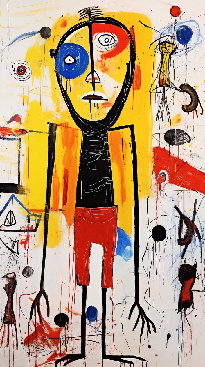 figurativ gadekunst, metamorfoseportræt, moderne vægdekoration af F. Abderrahim