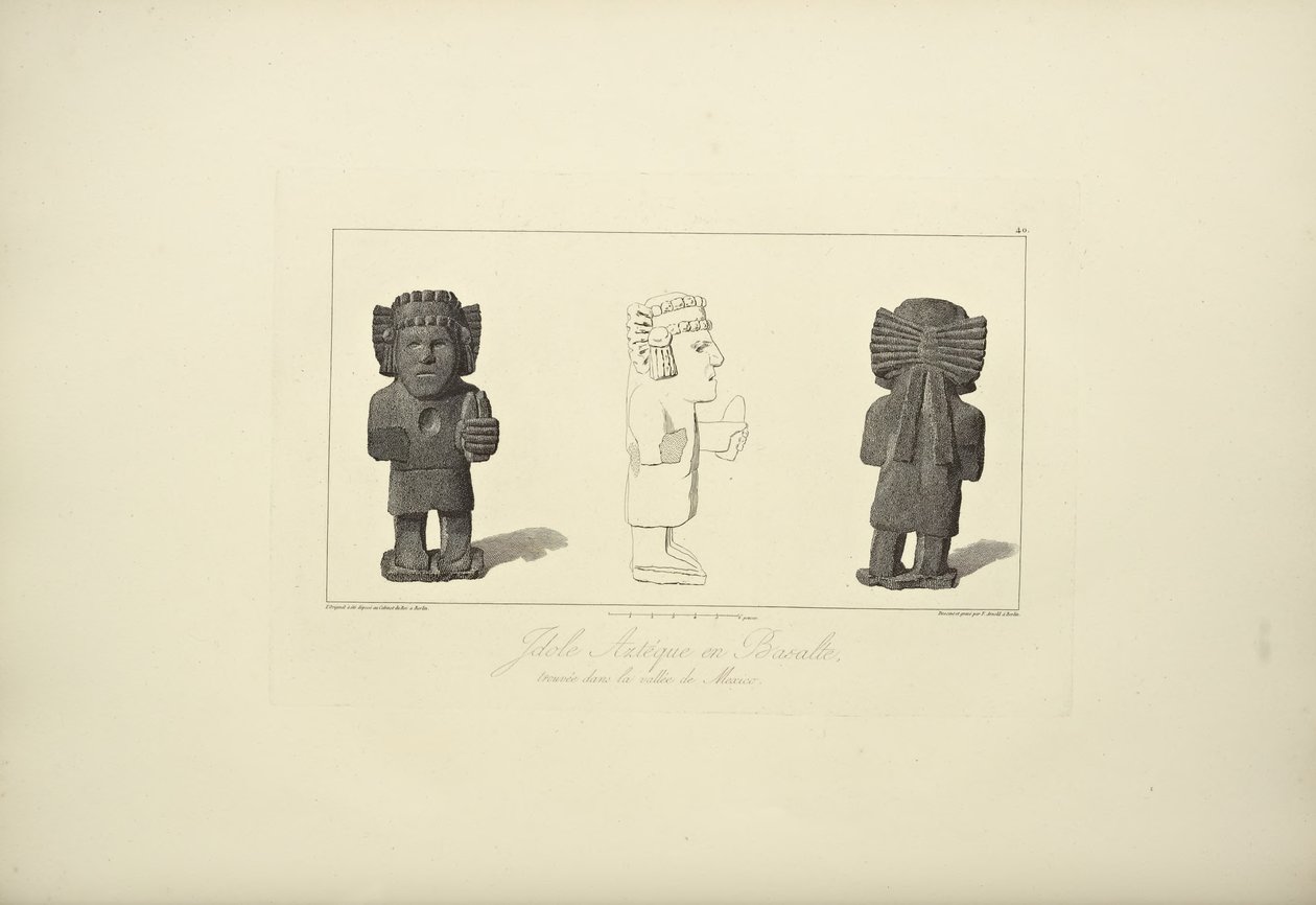 Aztec Idols in Basalt, illustration fra 