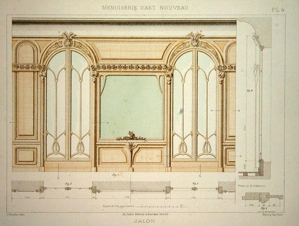 Design til en stuevæg, illustration fra 