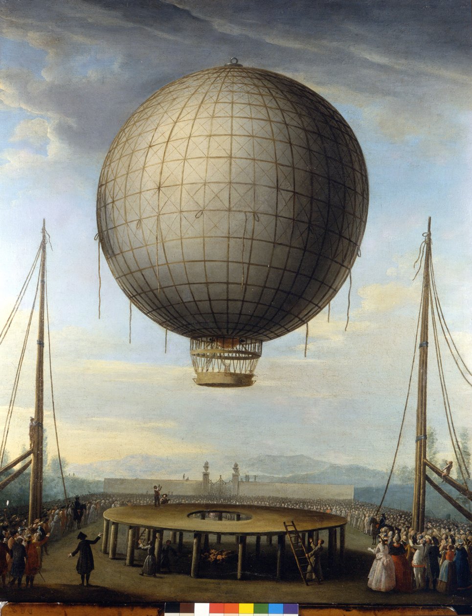 Paolo Andreanis bestigning den 25/2/1784 i Milano. Maleri af F. Battaglini. af F. Battaglini