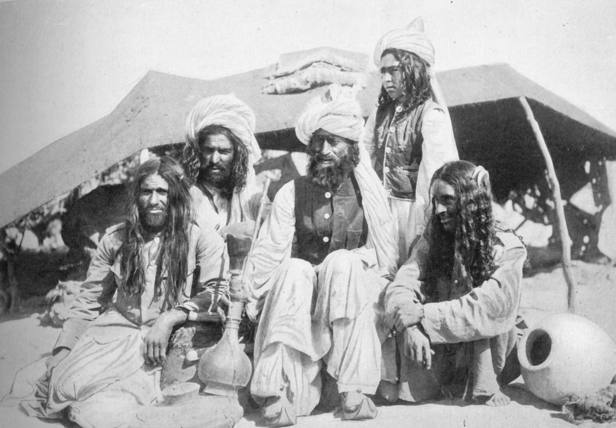 En gruppe af Brahui fra East Balochistan, 1902 af F. Bremner