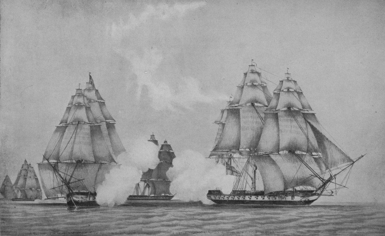 The Escape of the Belvedera, c1813 af F. Edwards