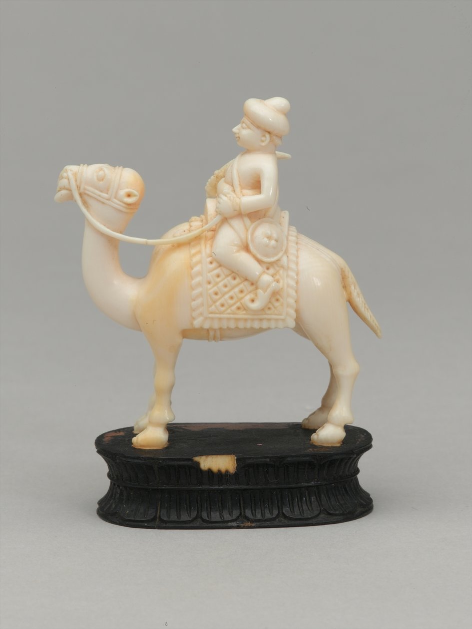 Sort ridder, skakbrik, Indien, 1820 ca af F. Ernest Jackson