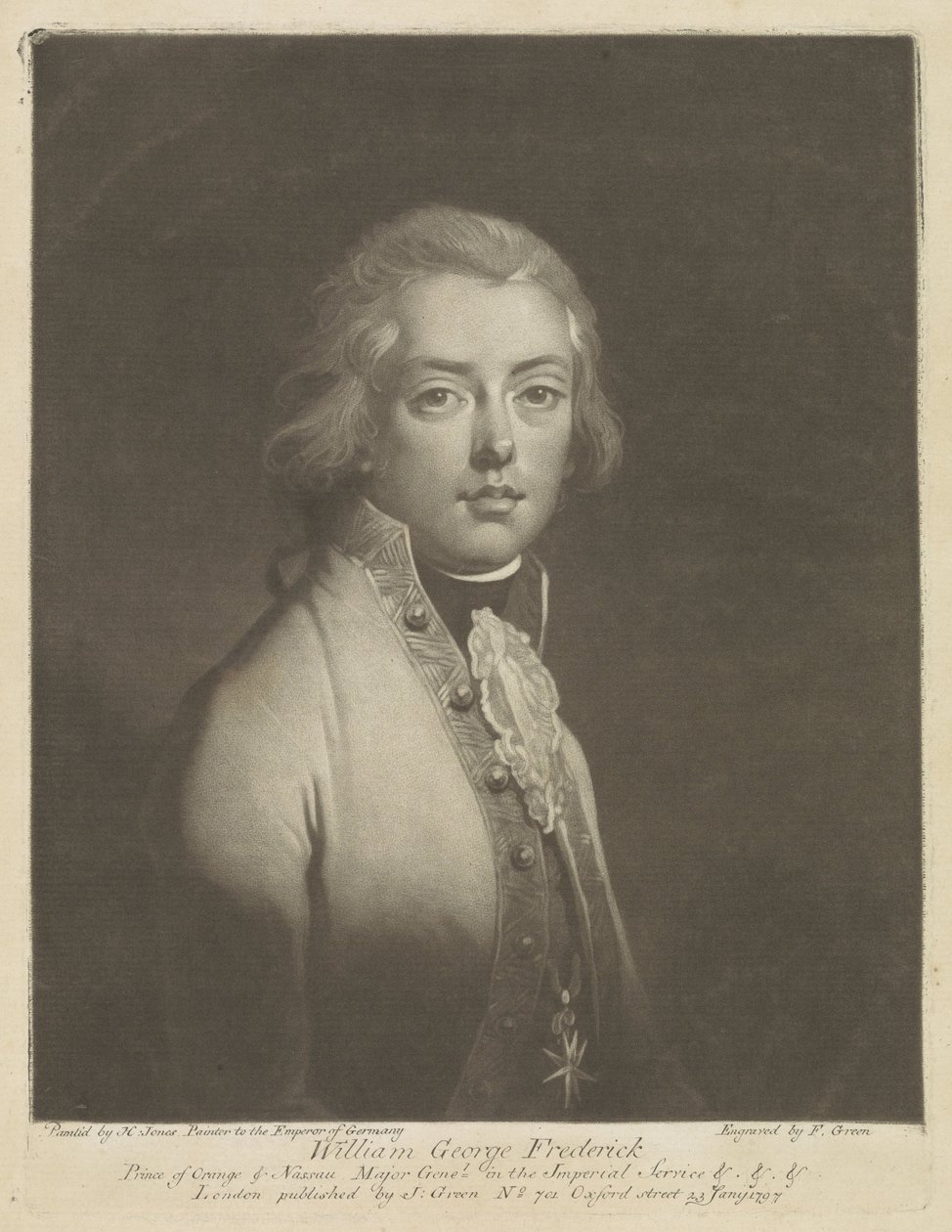 Portræt af Frederik, Prins af Orange-Nassau af F. Green