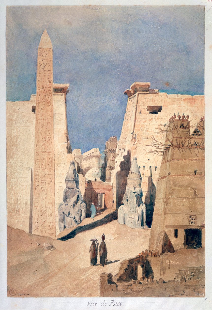 Louxor, forfra, 1800-tallet af F. H. Naudin